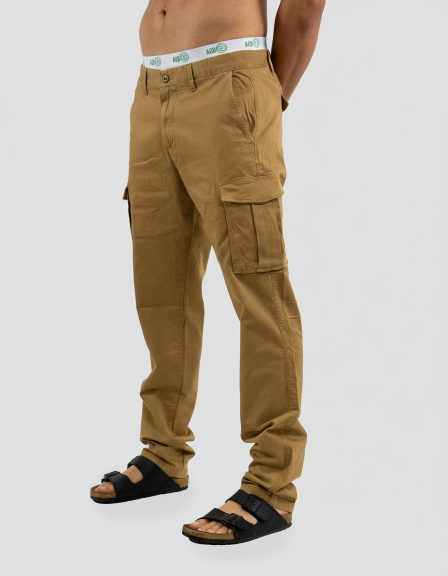 Pantalone cargo uomo COORD 45.8 – beige design urbano Made in Italy firmato A Green Badge
