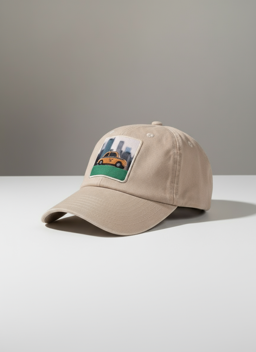 BROOKLYN BASEBALL CAP SABBIA - Cappellini e Accessori A Green Badge - Streetwear Sostenibile Made in Italy