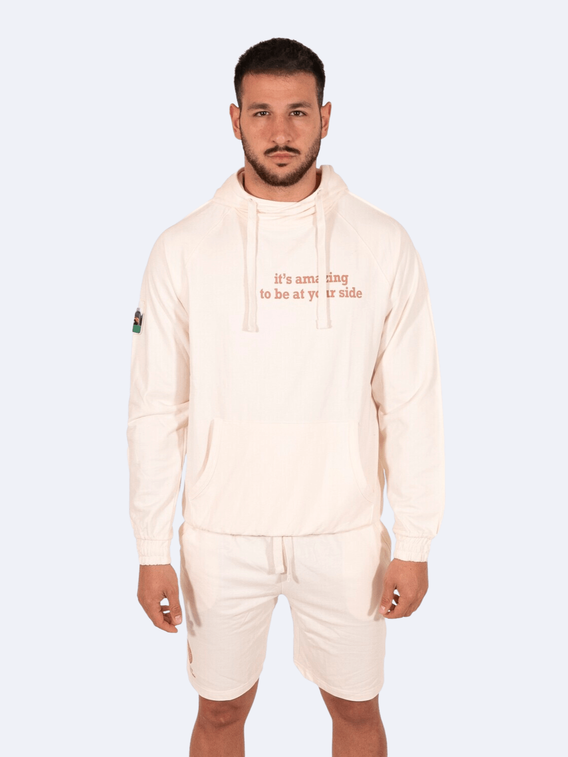 COMPLETO ATHLEISURE AZZURRO MAN - Tute e Completi A Green Badge - Streetwear Sostenibile Made in Italy